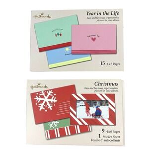 Hallmark Photo Album Pages 4x6 Scrapbook Vacation Holiday Season NEW‎